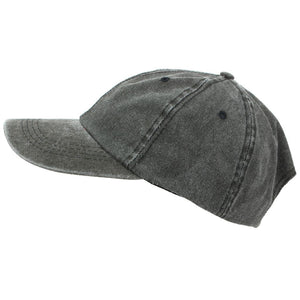 Pre-washed Baseball Cap - Black