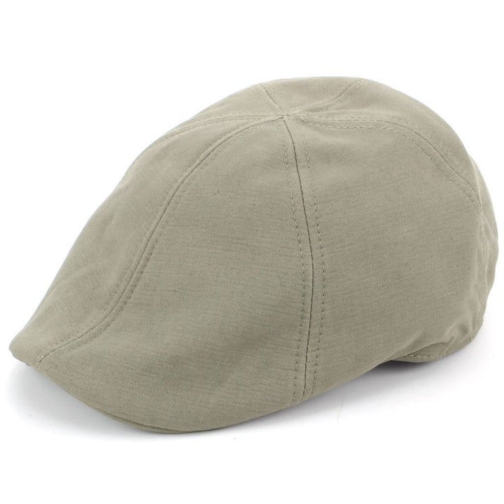 Cotton Duckbill Flat Cap - Beige