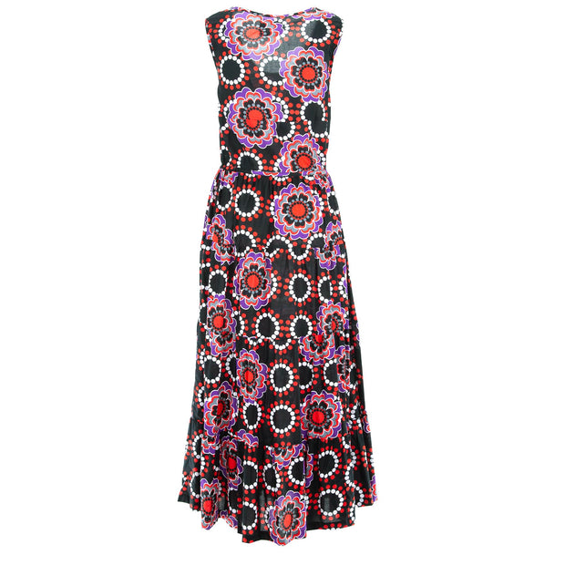 Waisted Maxi Dress - Circular Floral