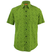 Tailored Fit Short Sleeve Shirt - Dotty Green
