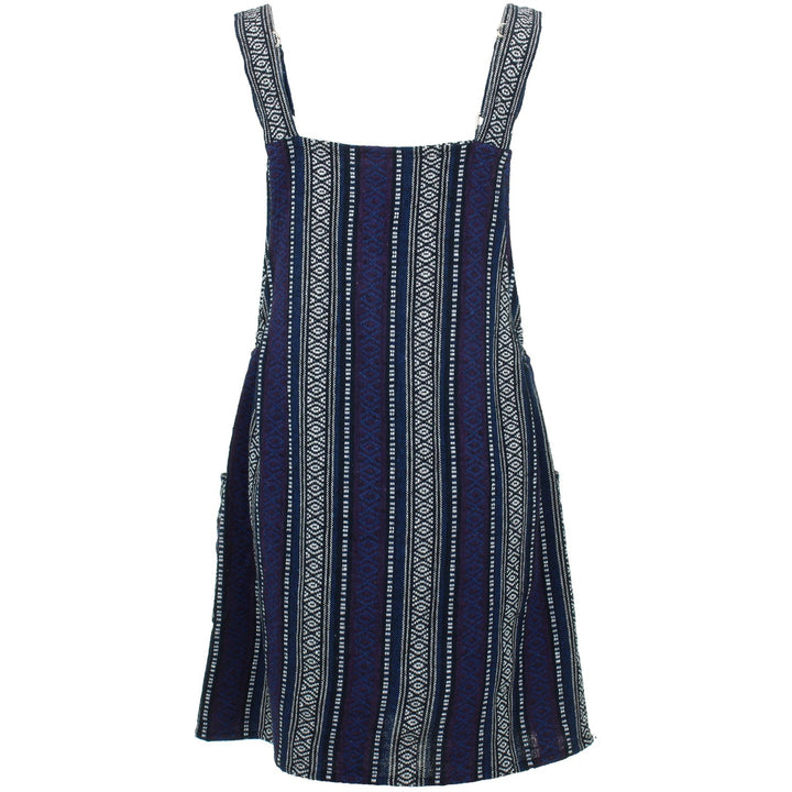 Thai Woven Dungaree Dress - Purple