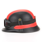 Combat Novelty Festival Helmet with Goggles - Red & Black