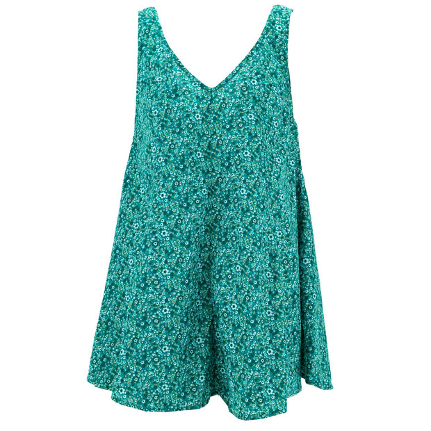 Floaty Dolly Dress - Delicate Teal Flower