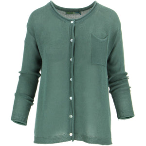 Cardigan tricoté - vert sauge