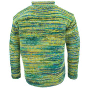 Chunky Wool Knit Space Dye Jumper - Chartreuse Yellow