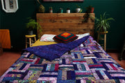 Handmade Quilted Patchwork Batik Printed Bedspread