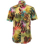 Regular Fit Short Sleeve Shirt - Multi-coloured Abstract