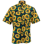 Regular Fit Short Sleeve Shirt - Sunflowers