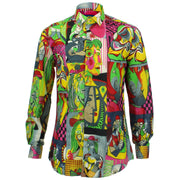 Tailored Fit Long Sleeve Shirt - Cubism Portraits
