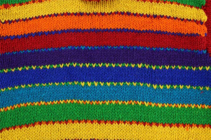 Hand Knitted Wool Jumper - Tik Tik Rainbow