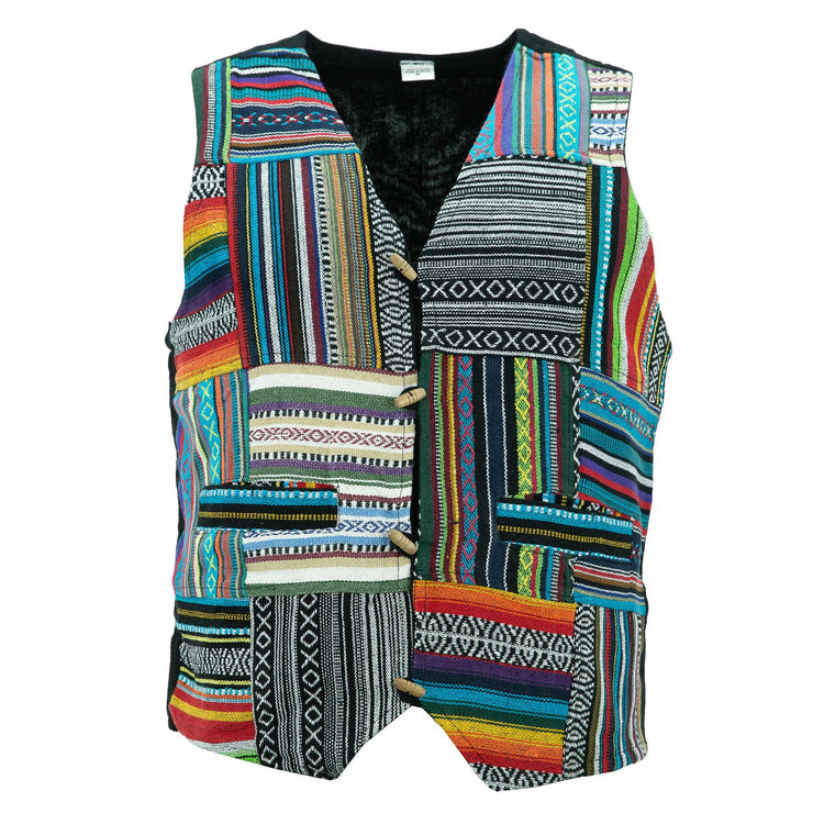 Cotton Canvas Waistcoat - Patchwork