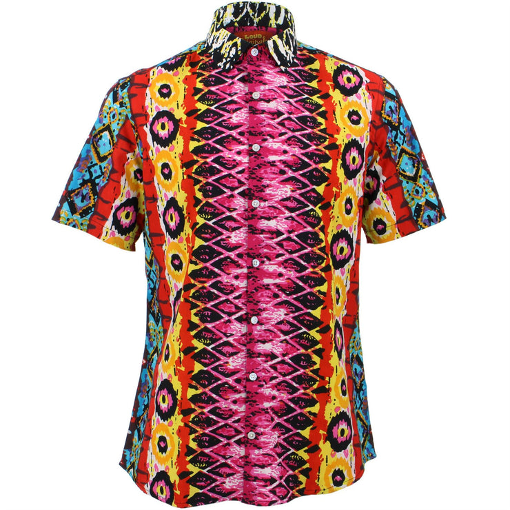 Tailored Fit Short Sleeve Shirt - Psychedelic Snakeskin