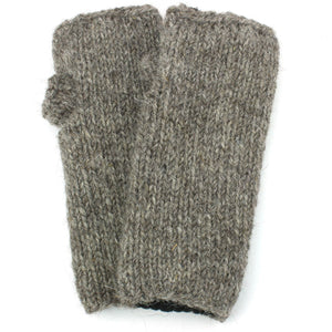 Wool Knit Arm Warmer - Plain - Oatmeal