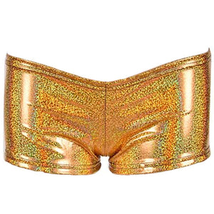 Glänzende Hotpants - Gold
