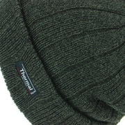 Fine Knit Marl Beanie Hat with Thermal Lining - Brown