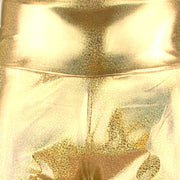 Shiny Metallic Flares Trousers - Gold