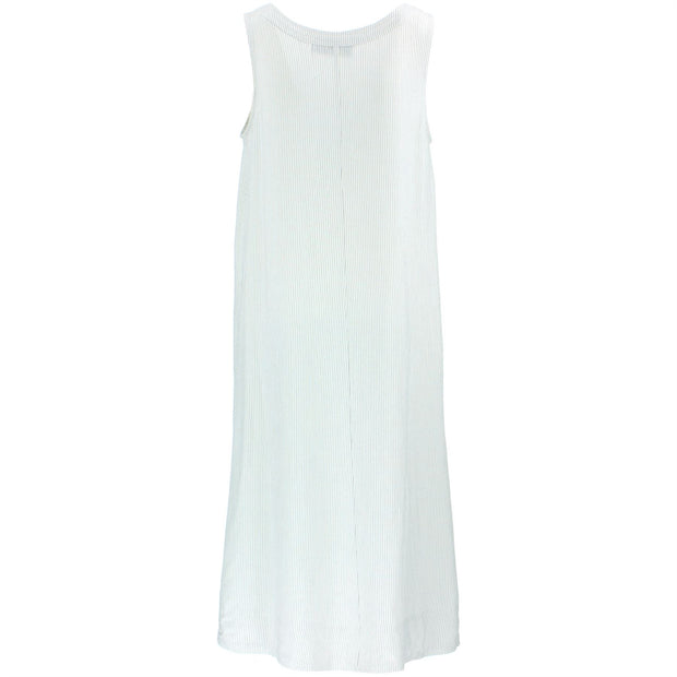 Woven A-Line Dress - White Stripe