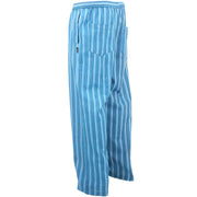 Classic Nepalese Lightweight Cotton Striped Trousers Pants - Turquoise