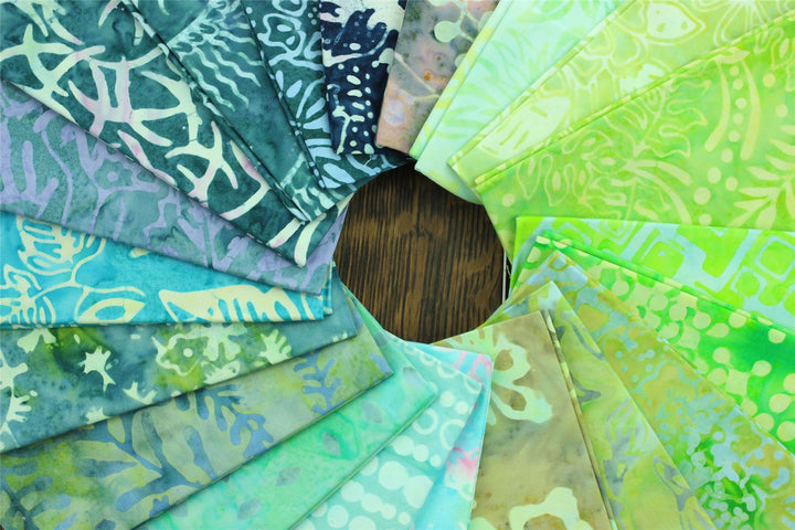 Fat Quarter - 20 Pieces of 19" x 20" Cotton Batik