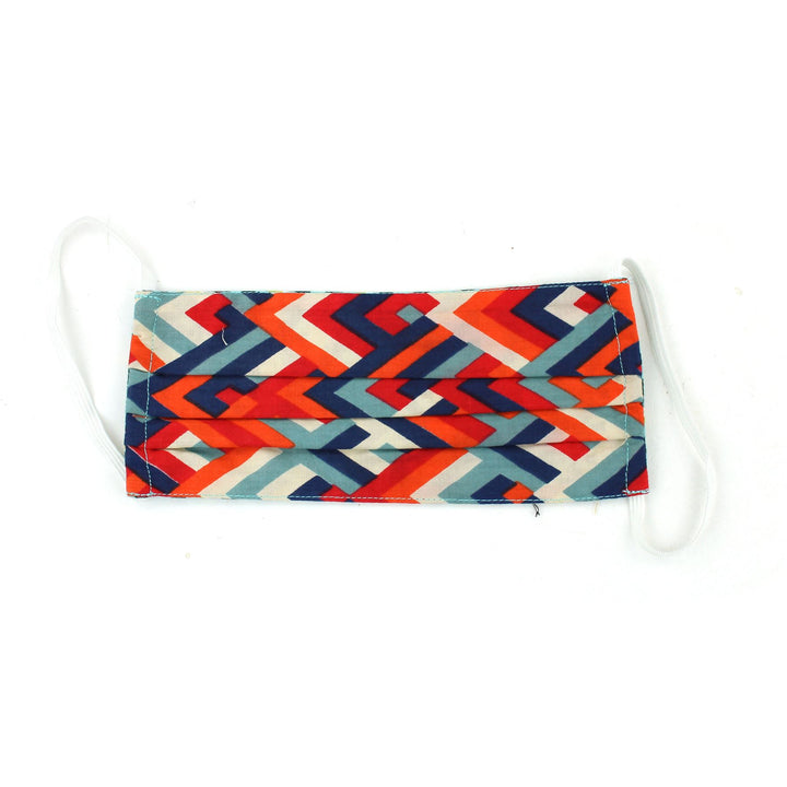 100% Cotton Handmade Pleated Face-Mask