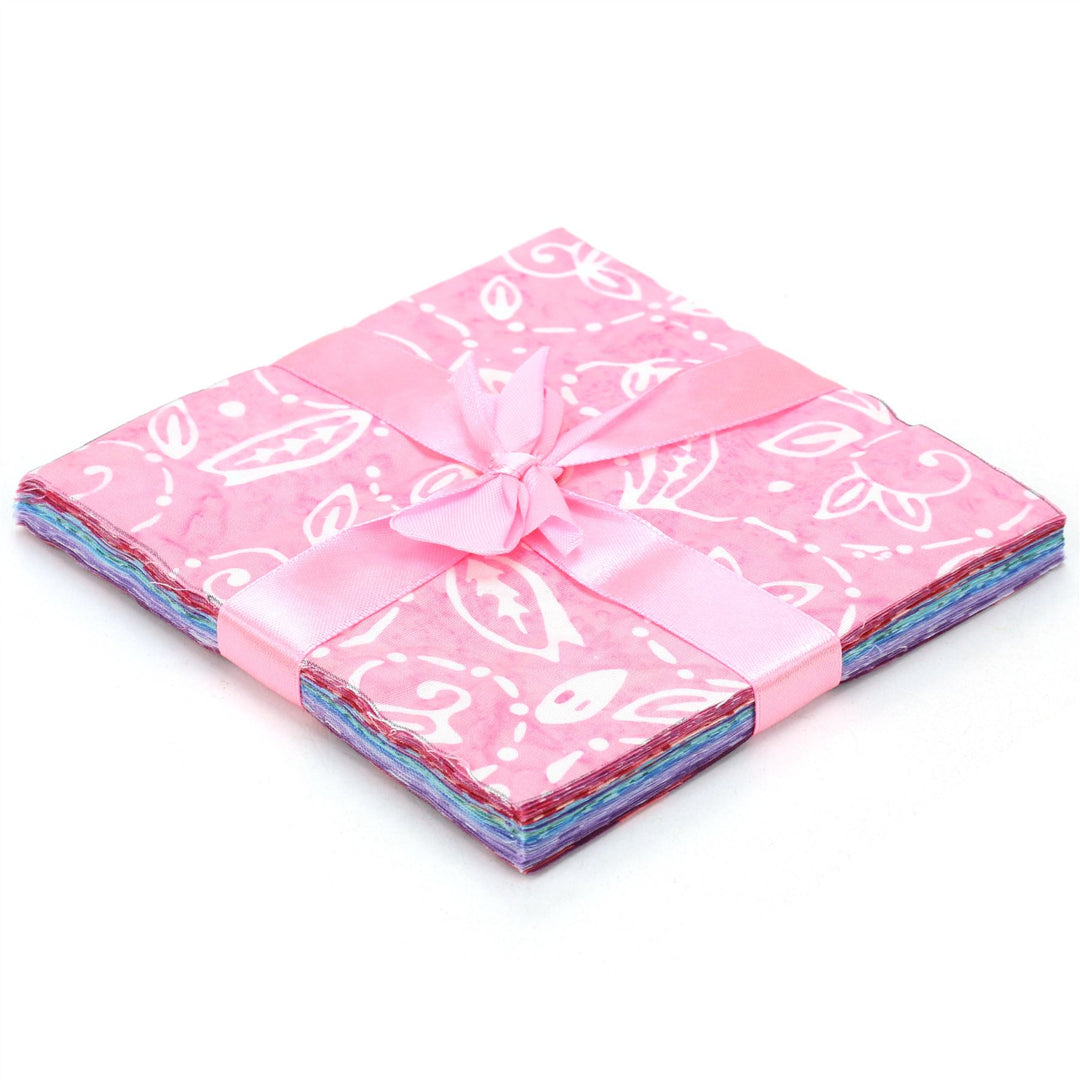 Charm Pack - 40 x 5" Squares of Cotton Batik