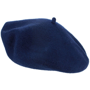 Baskenmütze aus Wolle – Marineblau