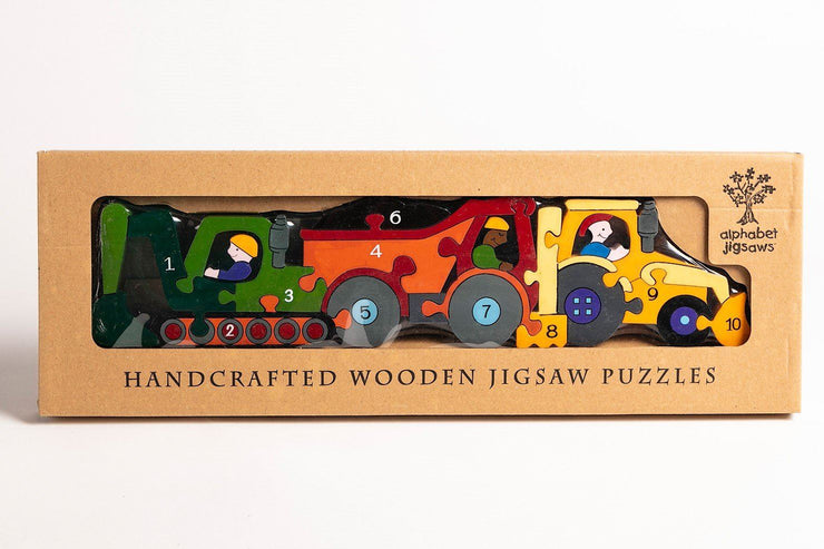 Handmade Wooden Jigsaw Puzzle - Number Construction