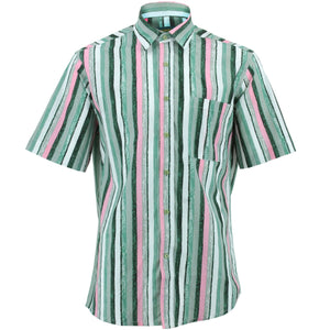 Regular Fit Short Sleeve Shirt - Bayadere Stripes