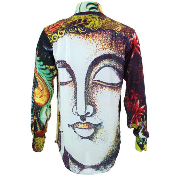 Regular Fit Long Sleeve Shirt - Random Mixed Panel - Buddha