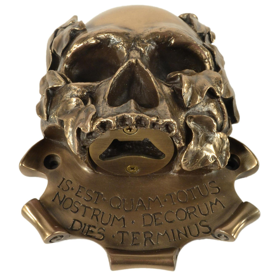 Wall Mounted Character Bottle Opener - Momento Mori (Bronze)
