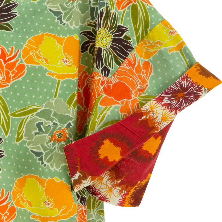 Modern Kimono Pocket Dress - Retro Floral