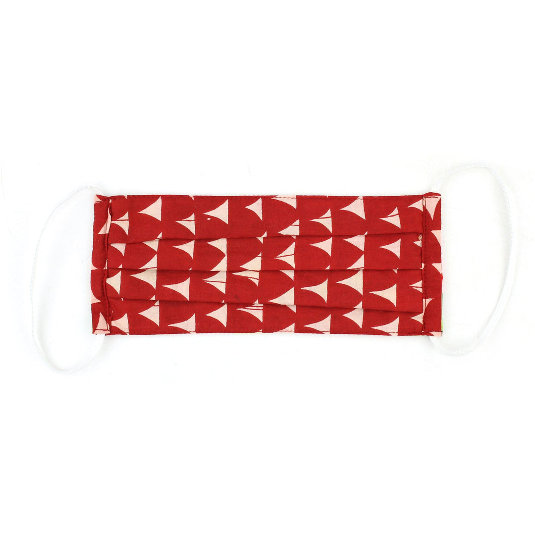 100% Cotton Handmade Pleated Face-Mask