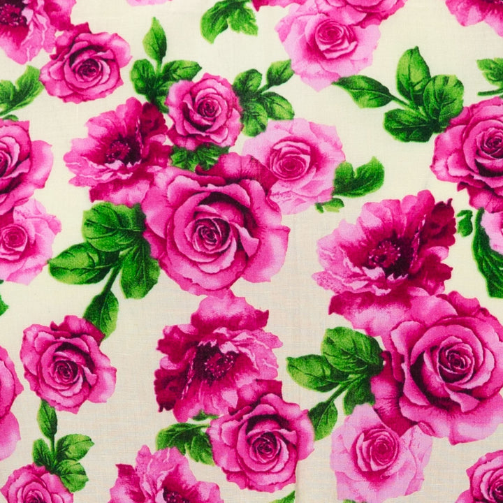 Ruched Box Top - Cerise Rose