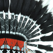 Native Amercian Chief Headdress - Black & White