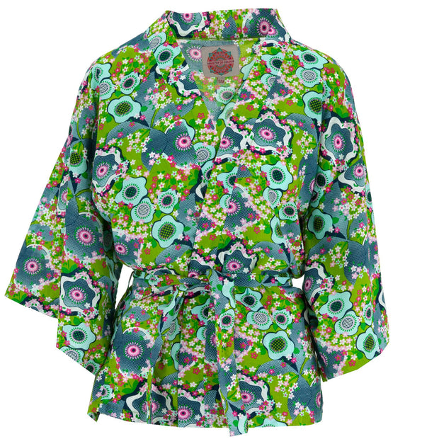 Happy Kimono - Floral Oyster