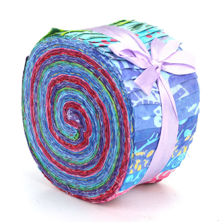 Jelly Roll - 40 Strips of 2.5" x 37" Cotton Batik