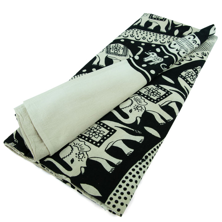Block Printed Mandala Wall Hanging - Ebony