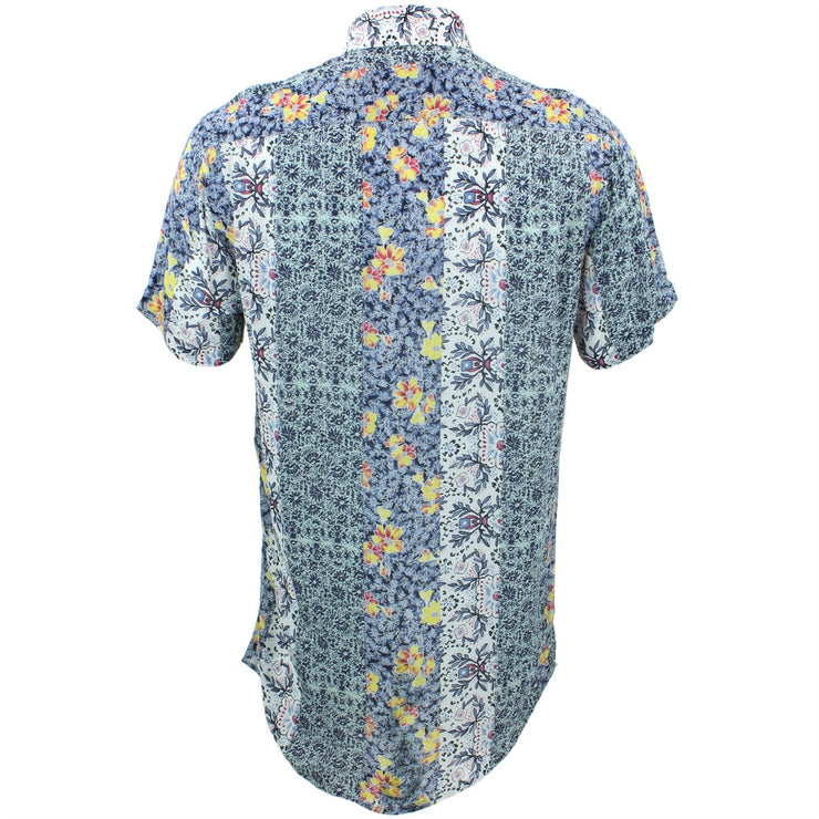 Tailored Fit Short Sleeve Shirt - Floral Stripe