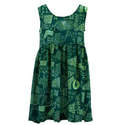 The Shroom Dress - Green Retro Geometric