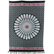 Viscose Rayon Sarong - Mandala - Black