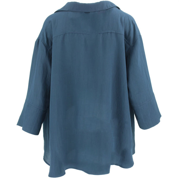 Woven Blouse Shirt - Blue