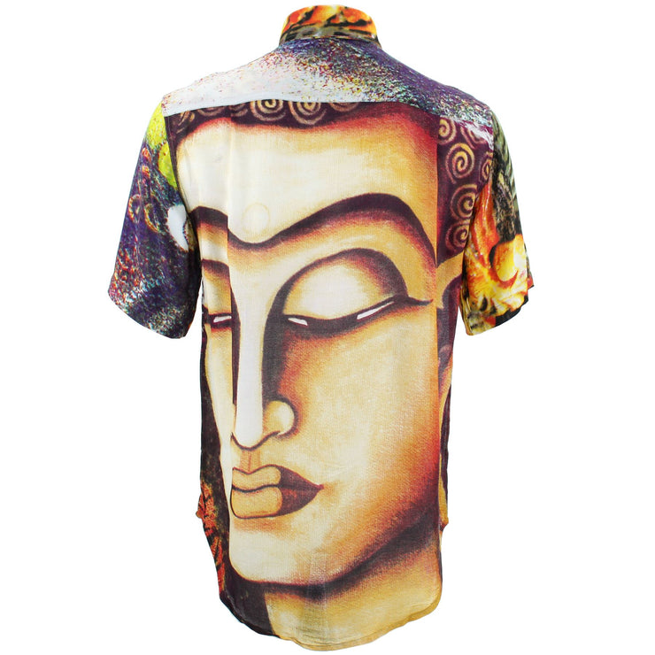 Regular Fit Short Sleeve Shirt - Random Mixed Panel - Buddha