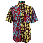 Regular Fit Short Sleeve Shirt - Random Mixed Panel - Bali Batik