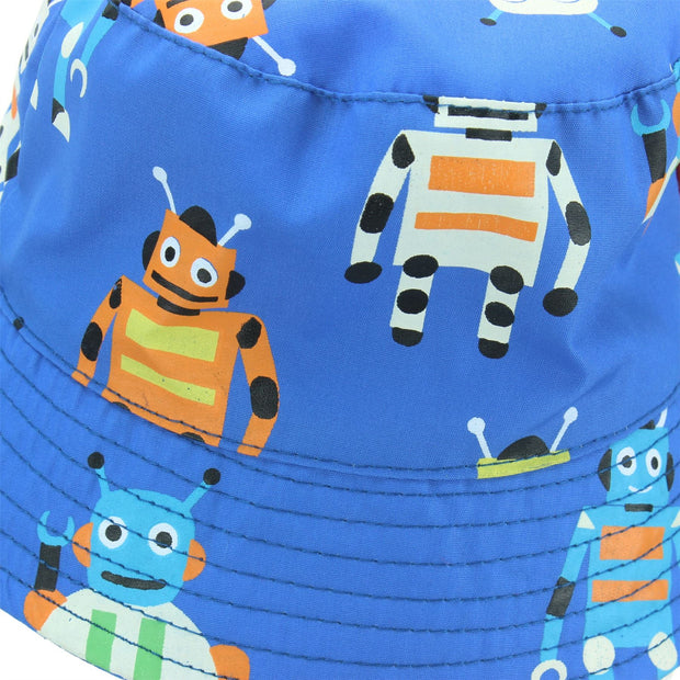 Children's Printed Bucket Hat - Robot