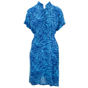 Mandarin Mini Dress - Funky Blue Zebra