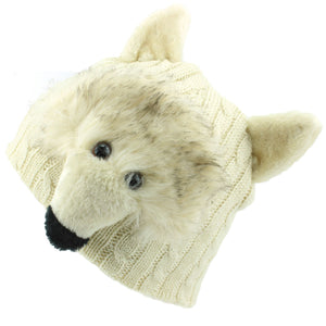 Childrens Character Beanie Hat - Wolf