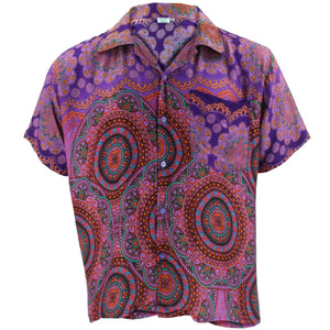 Boho Kreis-Mandala-Shirt – lila