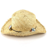 Straw Cowboy Hat with Shell Band