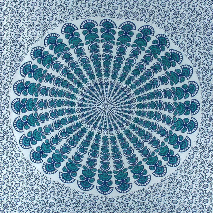 Viscose Rayon Sarong - Mandala - Blue