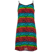 Strappy Dress - Rainbow Zebra